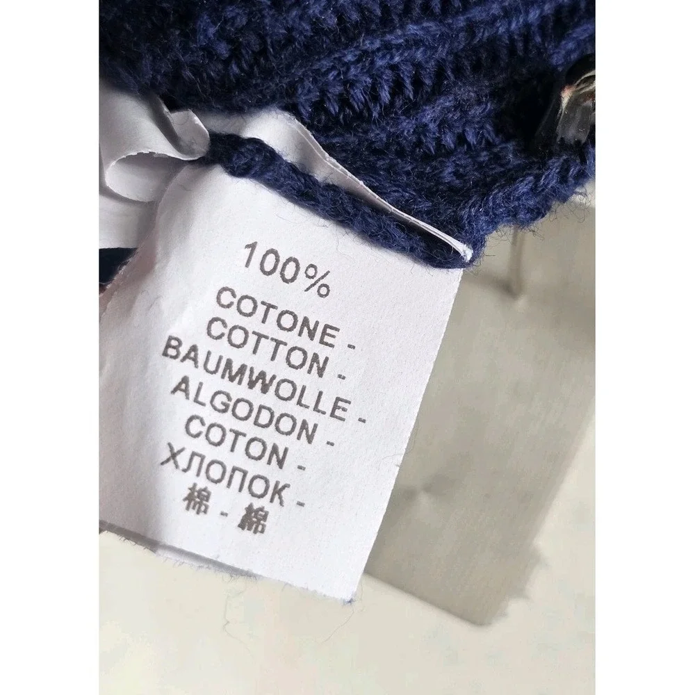 Brunello Cucinelli Ribbed Shawl Collar Knit Sweater Mens 54 US 44 XL Navy Blue